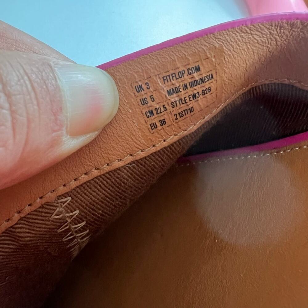 Fitflop Hot Pink Suede Mules Size 5 - Picture 9 of 13